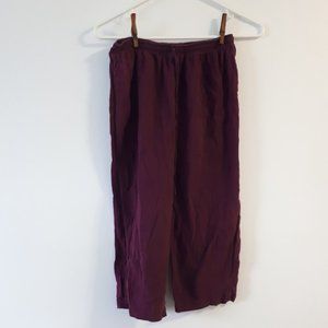 Burgundy Capri Pant